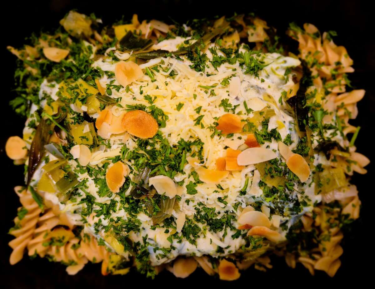Mac and cheese met broccolie en prei onverpakt