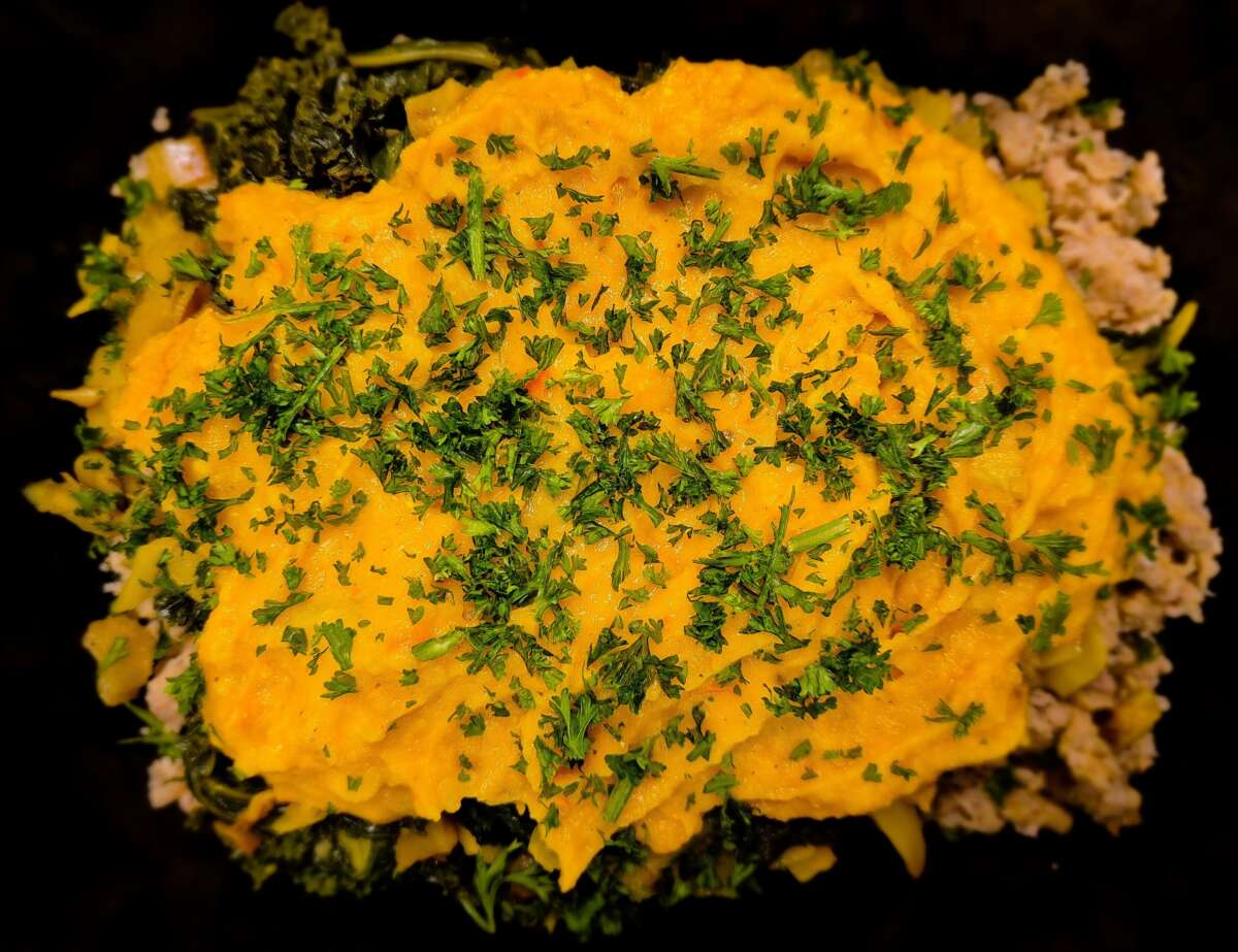Ovenschotel met pompoen witte kool en linzen onverpakt